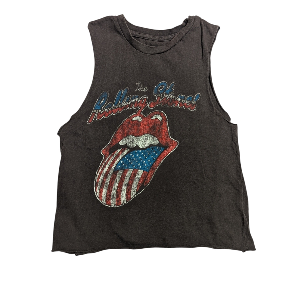 The Rolling Stones Kids Black Tank Top with Logo